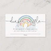 水色パステル虹おむつラッフル エンクロージャーカード (正面)