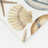 水色パステル青い緑の色のシェル フリースブランケット (角)