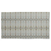 水色パターン（の模様が）ある 枕カバー (正面左)