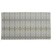 水色パターン（の模様が）ある 枕カバー (正面右)