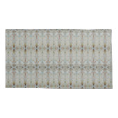 水色パターン（の模様が）ある 枕カバー (裏面-左)