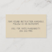 水色パラシュートスカイダイビング名刺 名刺 (裏面)