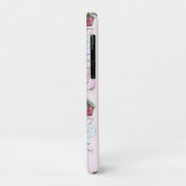 水色パーソナライズされたピンクのクリスマスエレメント Case-Mate iPhoneケース (裏面/左)