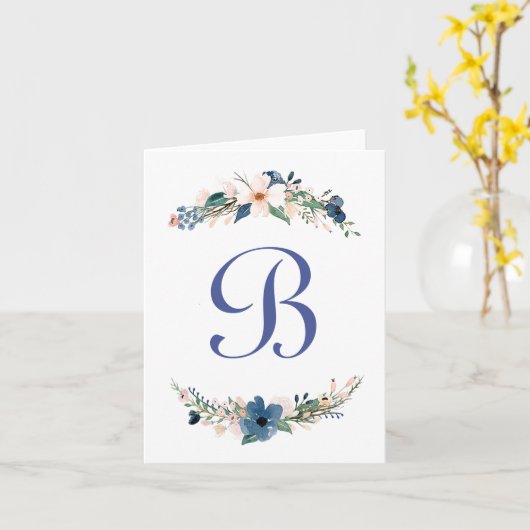 水色パーソナライズされたフローラノートカード カード (黄色い花)