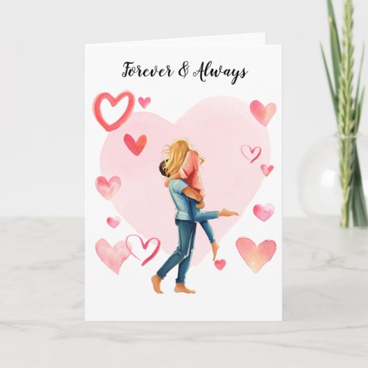 水色パーソナライズされたポートレート対 シーズンカード (正面)