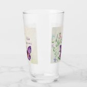 水色パーソナライズされた紫の蝶 タンブラーグラス (左)