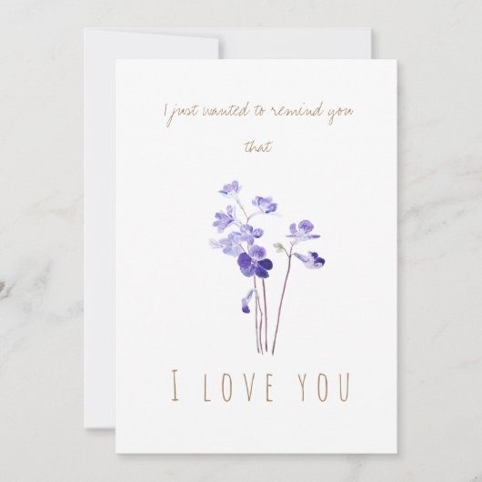 水色パープルケーププリムローズグリーティングカード 招待状 (正面)