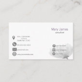 水色パープルフローラ名刺 名刺 (裏面)