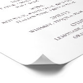 水色パープルフローラ結婚飲料 ポスター (角)