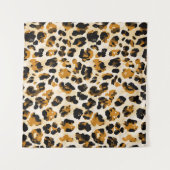 水色ヒョウの皮、絞り染めのグラデーション。 タペストリー (正面(横))