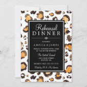 水色ヒョウ印刷 |リハーサルディナー 招待状 (正面)