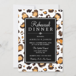 水色ヒョウ印刷 |リハーサルディナー 招待状