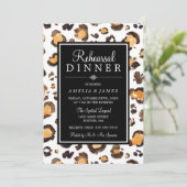 水色ヒョウ印刷 |リハーサルディナー 招待状 (スタンド正面)