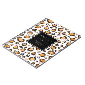 水色ヒョウ斑点 | 名前をカスタムする ノートブック (左側)