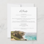 水色ビッグシュールカリフォルニアエンクロージャカード 招待状 (正面)