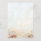 水色ビーチシェルトロピカルズ結婚詳細 エンクロージャーカード (裏面)