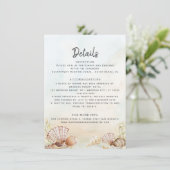 水色ビーチシェルトロピカルズ結婚詳細 エンクロージャーカード (スタンド正面)