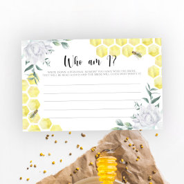 水色ビーフローラ誰が私のブライダルシャワーゲーム 便箋