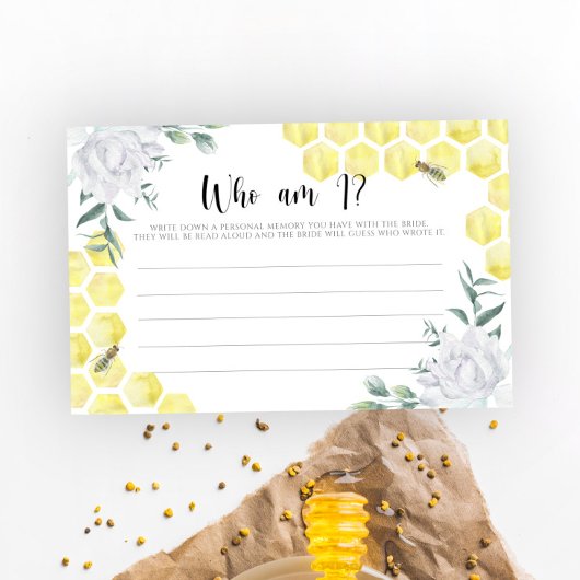 水色ビーフローラ誰が私のブライダルシャワーゲーム 便箋