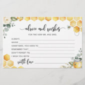 水色ビーブライダルアドバイスと願い 便箋 (正面)