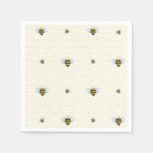 水色ビー模様 スタンダードカクテルナプキン (正面)