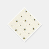 水色ビー模様 スタンダードカクテルナプキン (角)