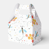 水色ビー模様 フェイバーボックス (裏面サイド)