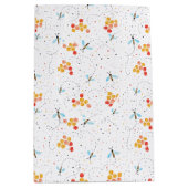 水色ビー模様 ミディアムペーパーバッグ (正面)