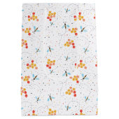 水色ビー模様 ミディアムペーパーバッグ (裏面)