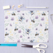 水色ビー模様 薄葉紙 (クラフト)