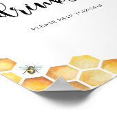 水色ビー自分で飲救済み物 ポスター (角)