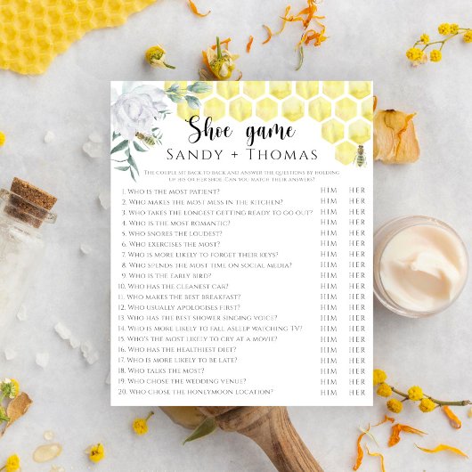 水色ビー – シューゲームブライダルシャワーゲーム