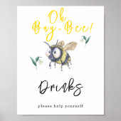 水色ビー – ドリンク ポスター (正面)