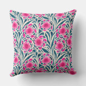 水色ピインスパイアック+青の植物フローラ クッション (裏面)