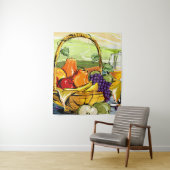 水色ピクニックフルーツバスケットとワインタペストリー タペストリー (インサイチュ)