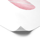 水色ピンクのキャンディーケーンポスター ポスター (角)