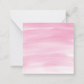 水色ピンクのクリスマスツリーのギフト囲いカード ノートカード (裏面)