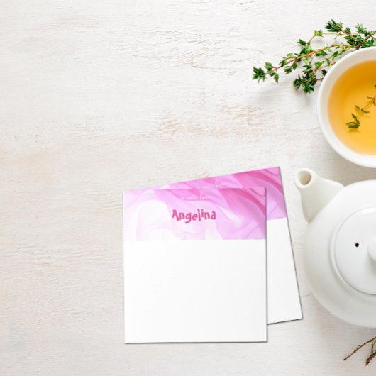 水色ピンクのスプラッシュパープルレター ノートパッド