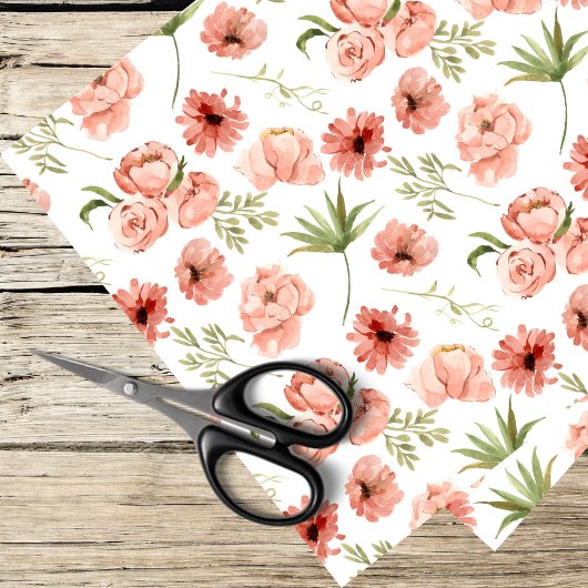 水色ピンクのバラ、デイジー 薄葉紙