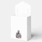 水色ピンクのラベンダーバラブラックドレ結婚ス フェイバーボックス (オープン)