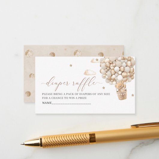 水色ピンクのリボンベビーshoEnclosureカード エンクロージャーカード (正面/裏面インサイチュ)