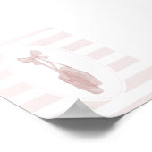 水色ピンクのヴィンテージバレエシューズポスター ポスター (角)