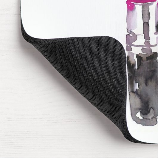 水色ピンクの口紅メイクアップブランディング マウスパッド (コーナー)