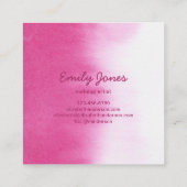水色ピンクの名刺 スクエア名刺 (裏面)