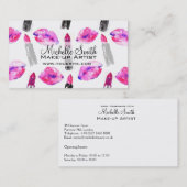 水色ピンクの唇の口紅の模様メイクアップ 名刺 (正面/裏面)