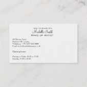 水色ピンクの唇の口紅の模様メイクアップ 名刺 (裏面)