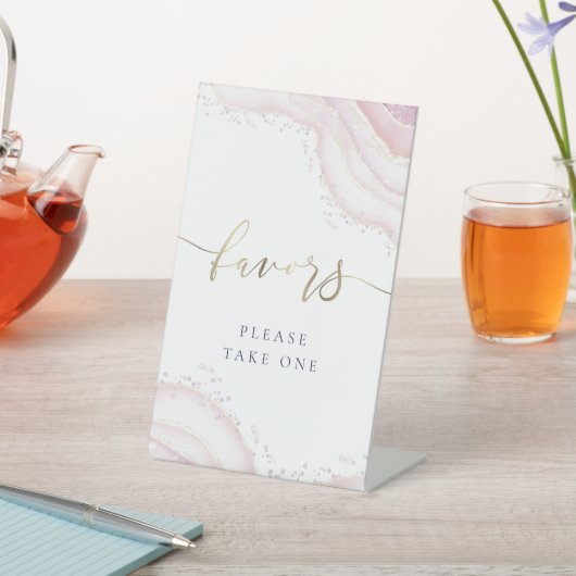 水色ピンクの大理石ペデスタルの好意 台座サイン (インサイチュ)