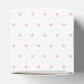 水色ピンクの弓ガールベビーシャワー水玉模様 フェイバーボックス (上部)