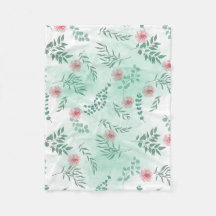 水色ピンクの花と緑の枝の植物