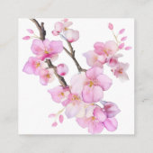 水色ピンクの花 エンクロージャーカード (裏面)